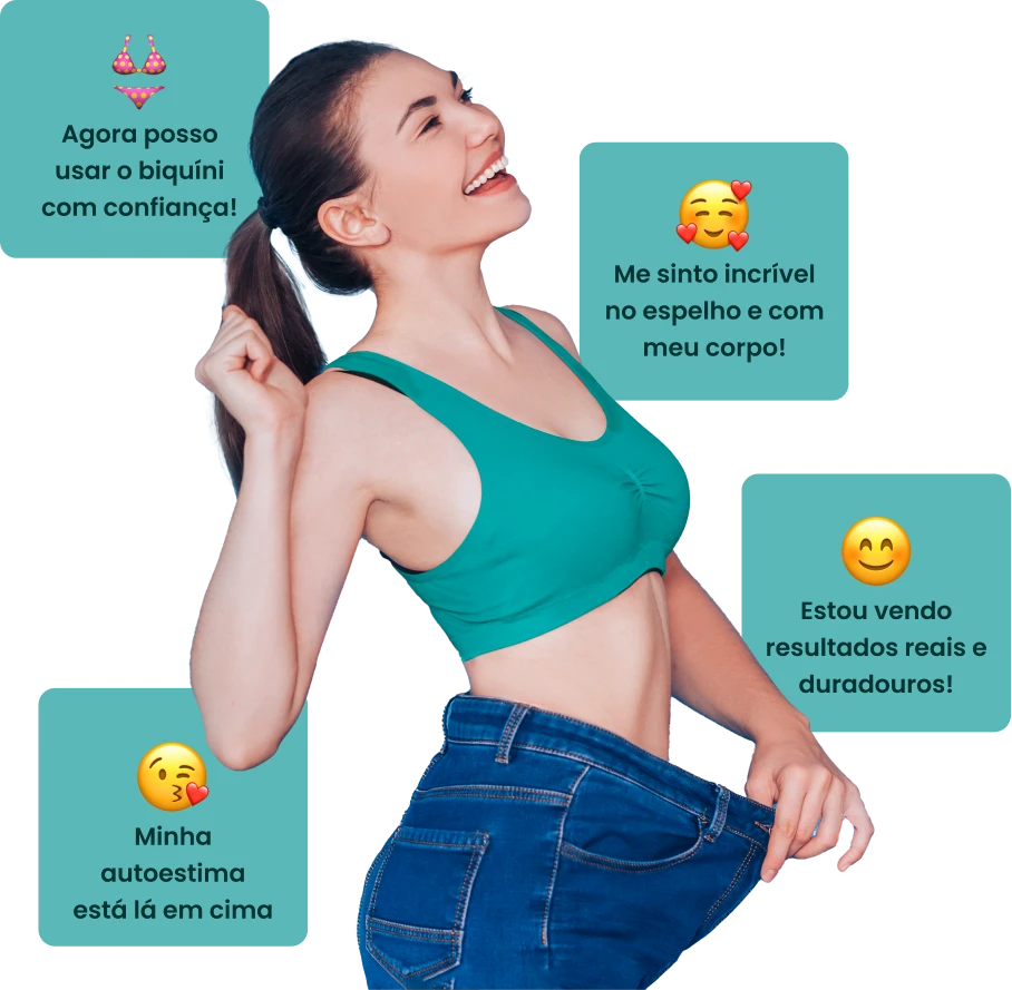 mulher feliz com o método zero